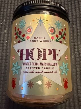 Bath & Body Works Hope Winter Peach Marshmallow Candle